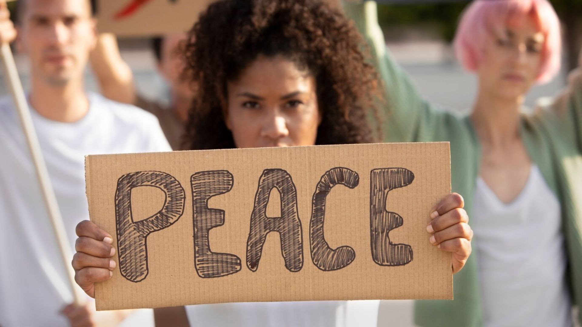 Peace placard