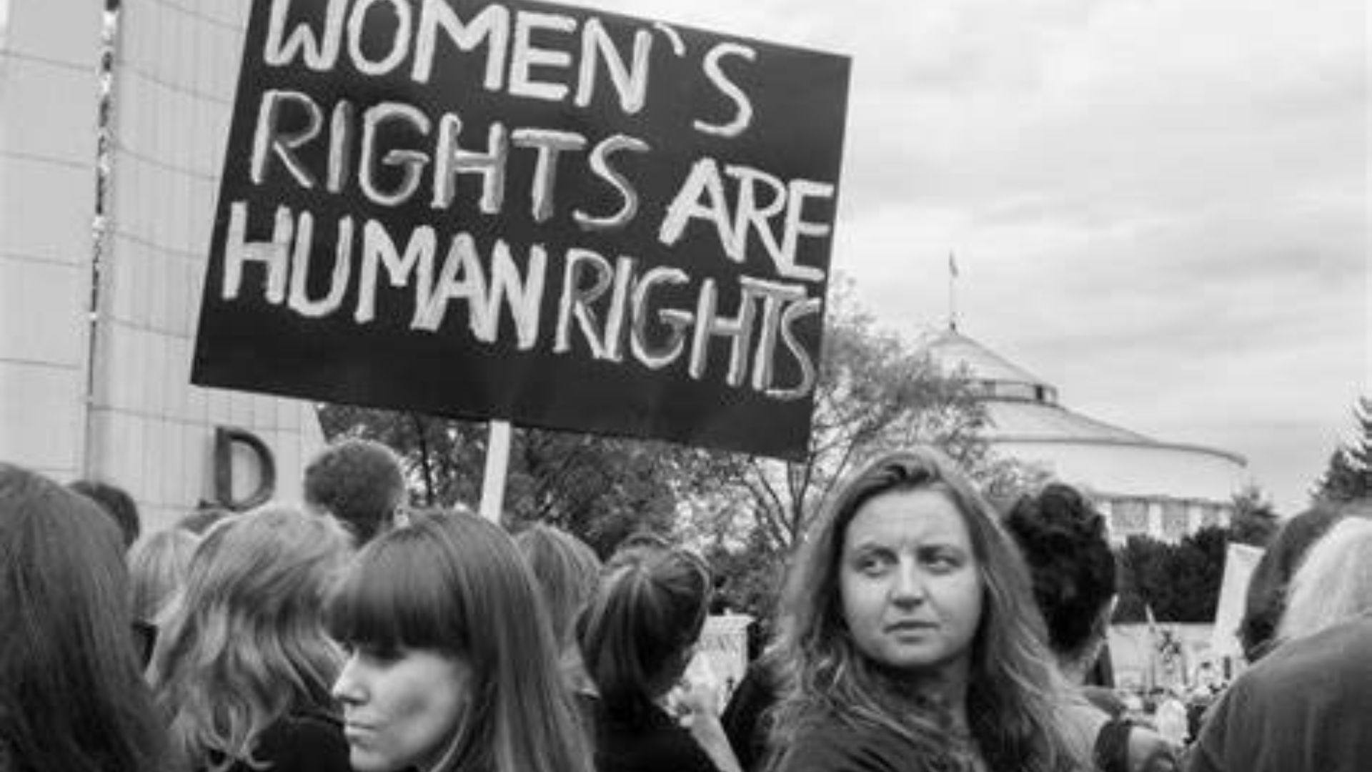 women protesting 